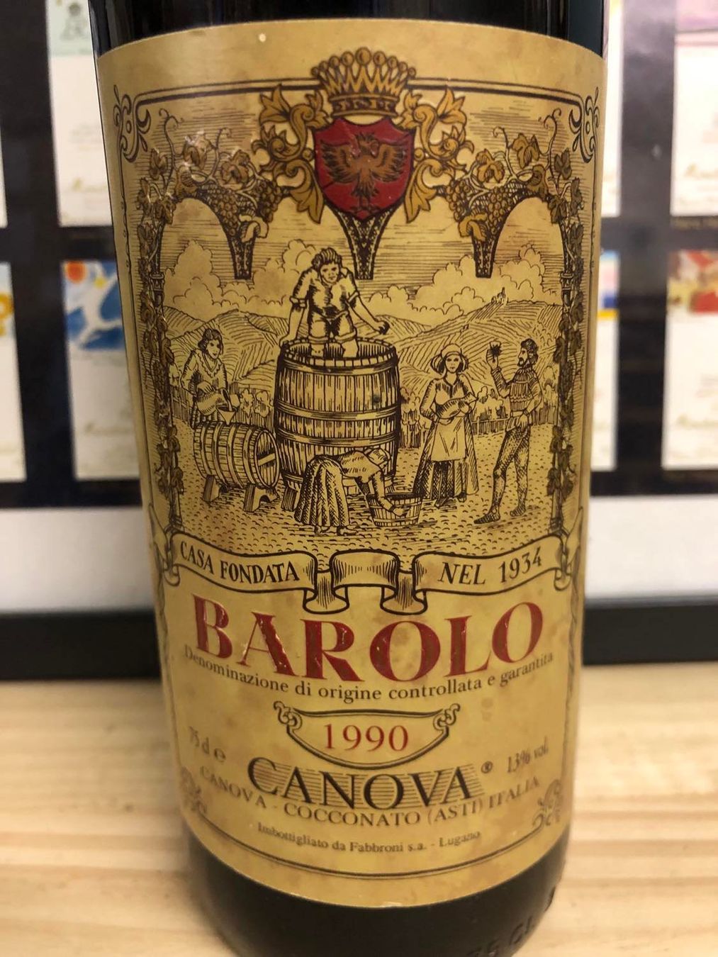 Vino: 1990 BAROLO CANOVA – Nuovo e nell'imballaggio originale da Münchenstein venduto da wusmarino 1