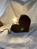 Holzlampe Deko Herz 230V self Made
