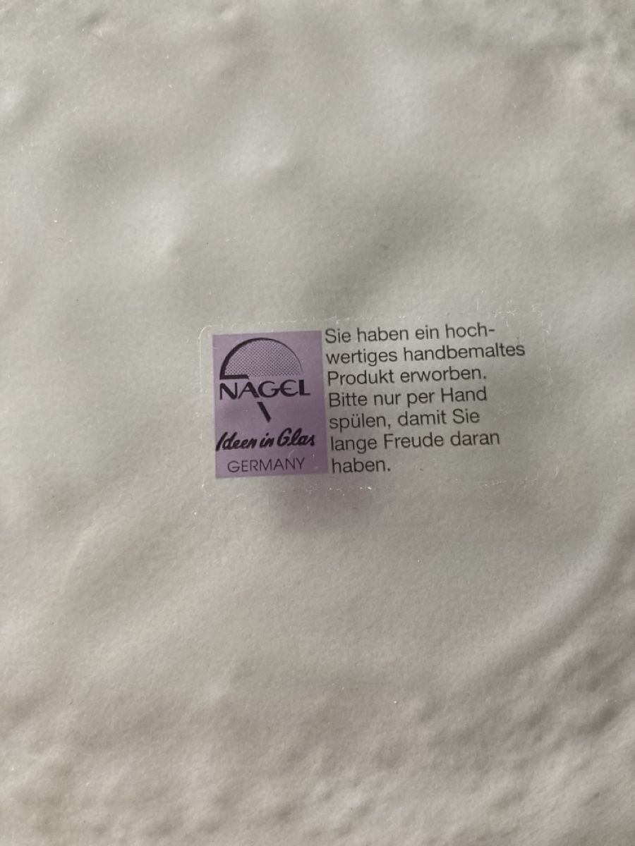 Piatti: Nagel Glas Teller, handbemalt, Winterdeko, Neu – Nuovo e nell'imballaggio originale da Solothurn venduto da SchoeneSachen20 1