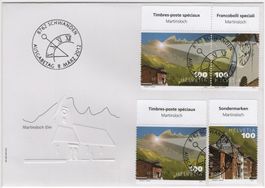 Martinsloch Zusammenhängend + 2 EM auf illustriertem FDC