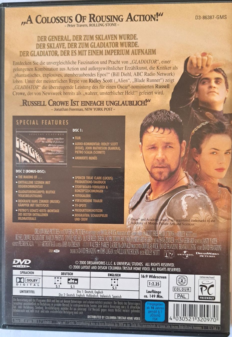 Tutti i DVDs: Gladiator – Usato da Tenniken venduto da mik_6mxg 1