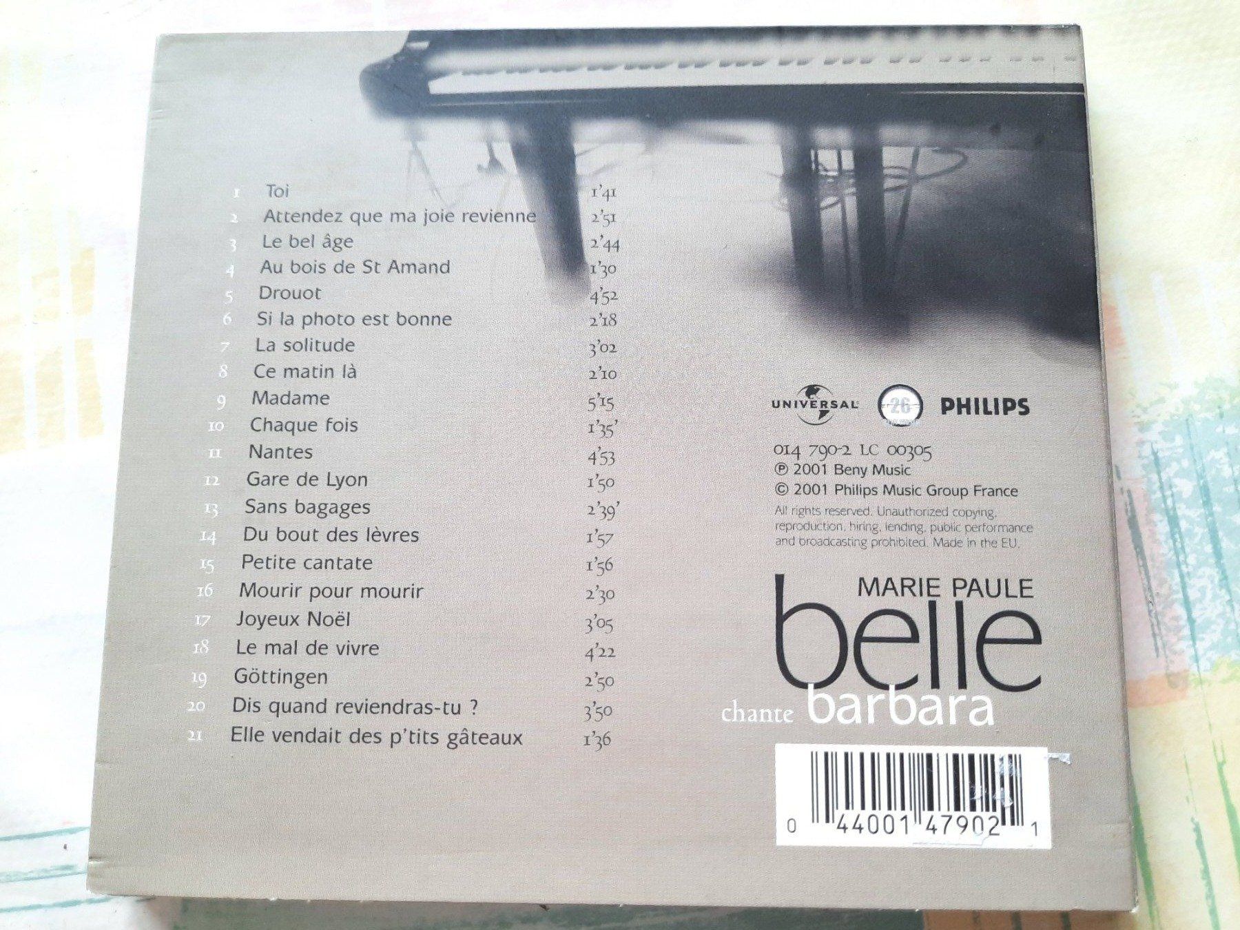 CD: CD Marie-Paule Belle chante Barbara – Usato da Pully venduto da bro_n52j 1