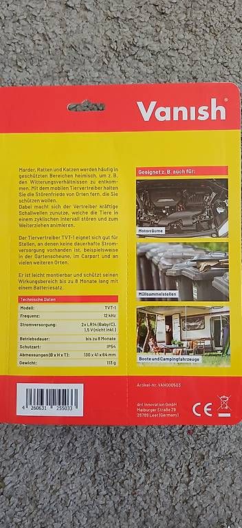 Sistemi d'allarme: Vanish Mobiler Mardervertreiber  – Nuovo e nell'imballaggio originale da Uetendorf venduto da TheTschegi95 1