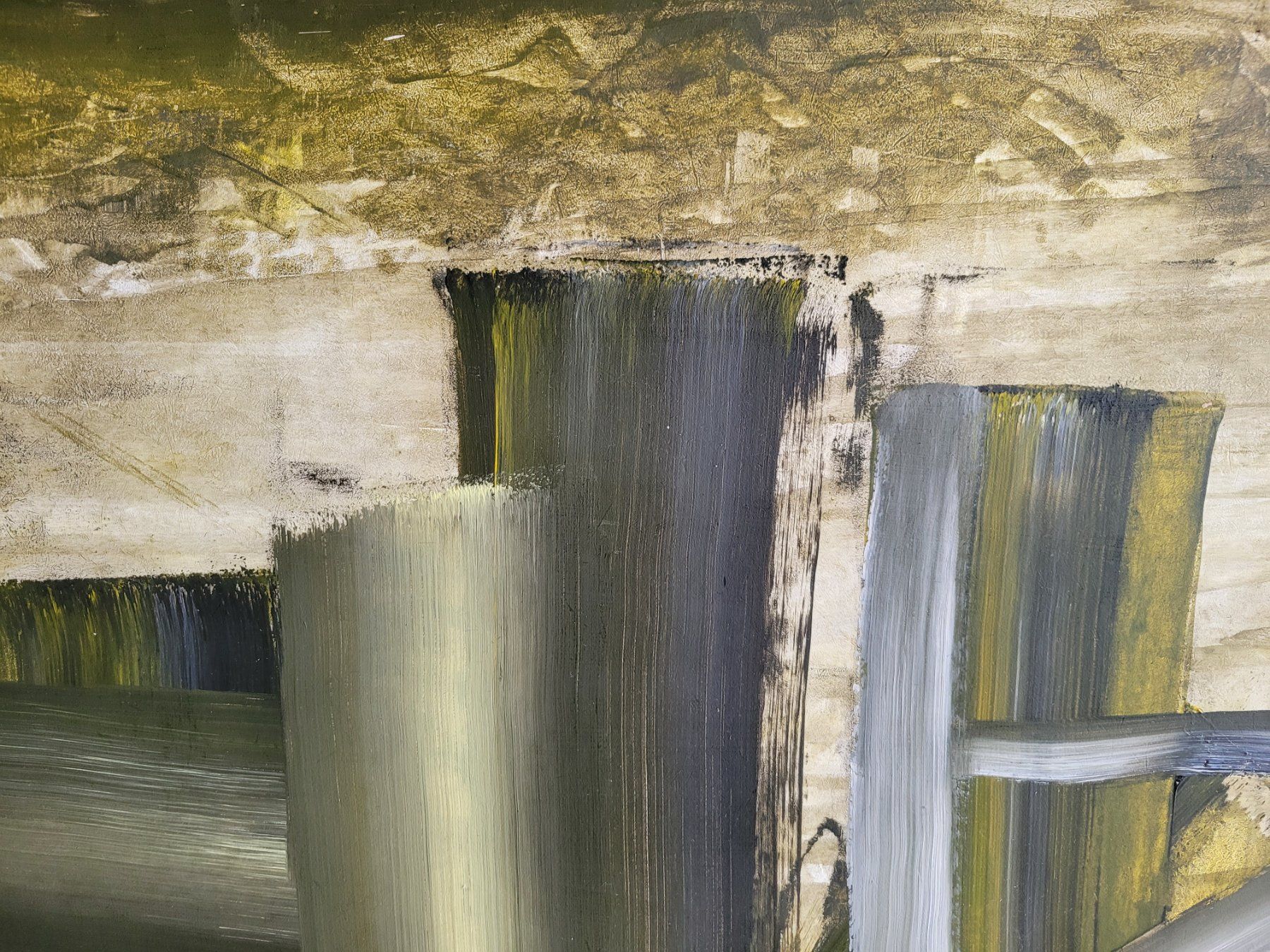 Dipinti: Tableau abstrait unique, signé au dos R. Blaise, 1991 – Usato da Bevaix venduto da pac_7gyt 1