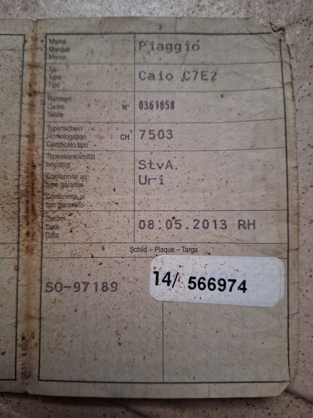 Piaggio Ciclomotori: Schönes Piaggio Ciao, Türkis – Usato da Recherswil venduto da Toby.sk55 8