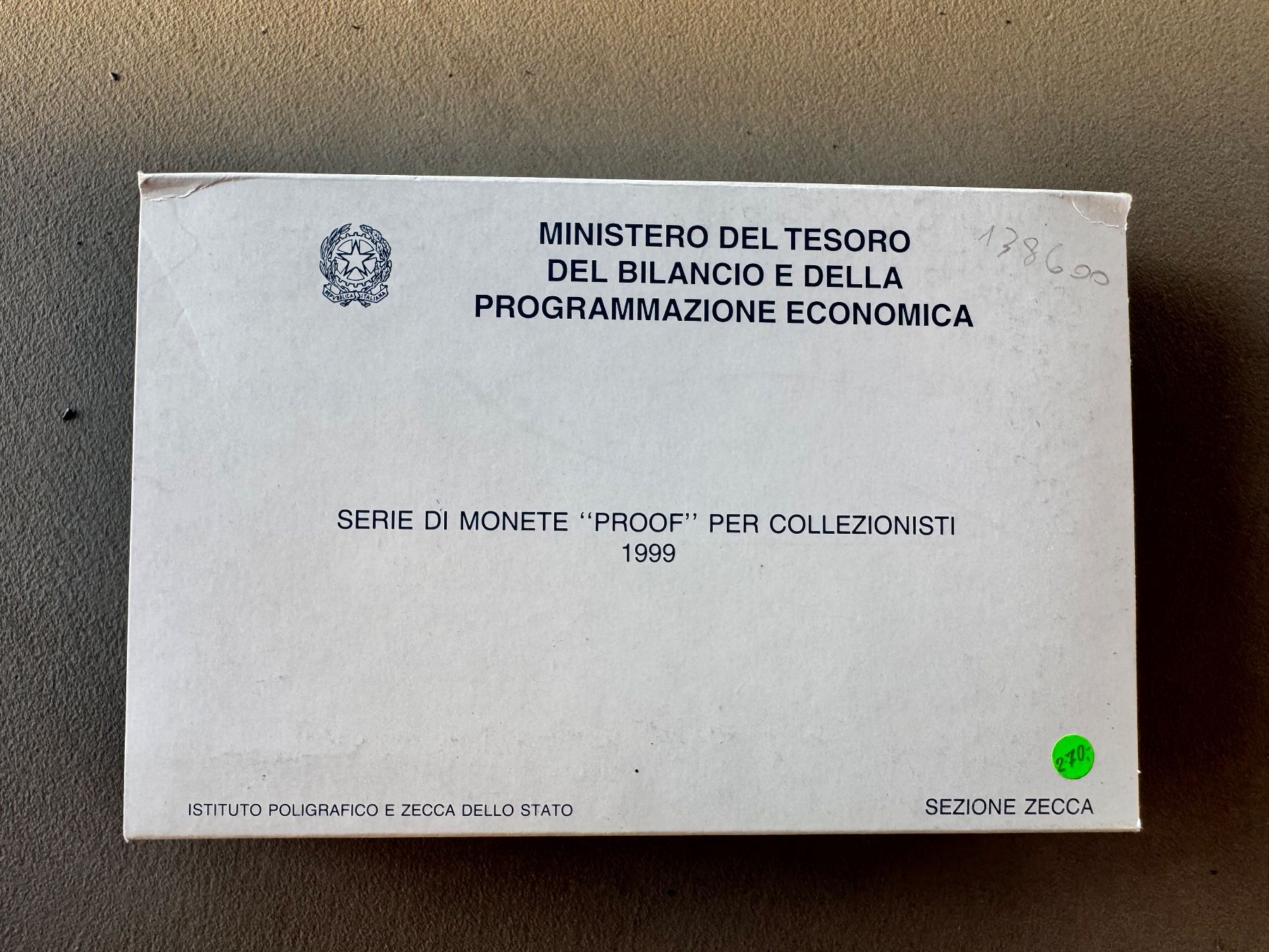 Tutti le monete: Italien Münzsatz 1999 - Proof – Nuovo (secondo la descrizione) da Meilen venduto da coins4sale