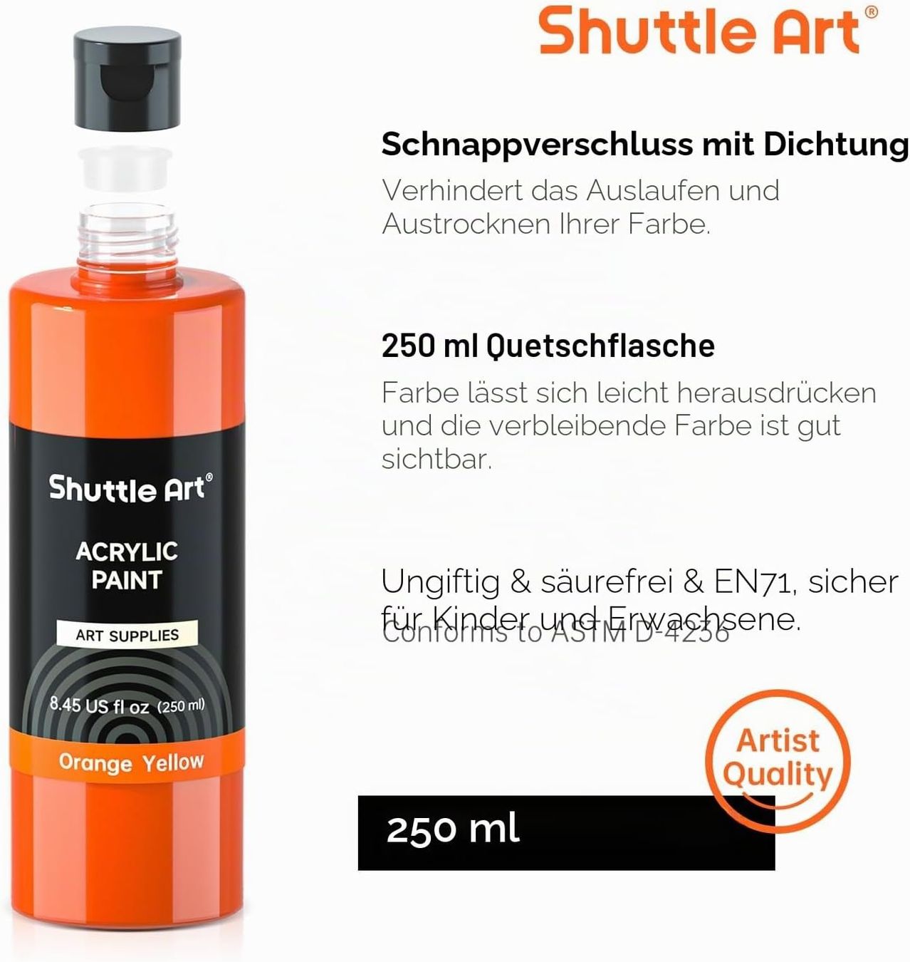 Colori: Acrylfarben Set 36 Farben mit Pinseln – Nuovo e nell'imballaggio originale da Herisau venduto da Senn24 3
