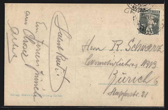 Cartoline postali: AK Arosa, Blick auf das Bahnhofquartier – Usato da Berlin venduto da bartko-reher 1