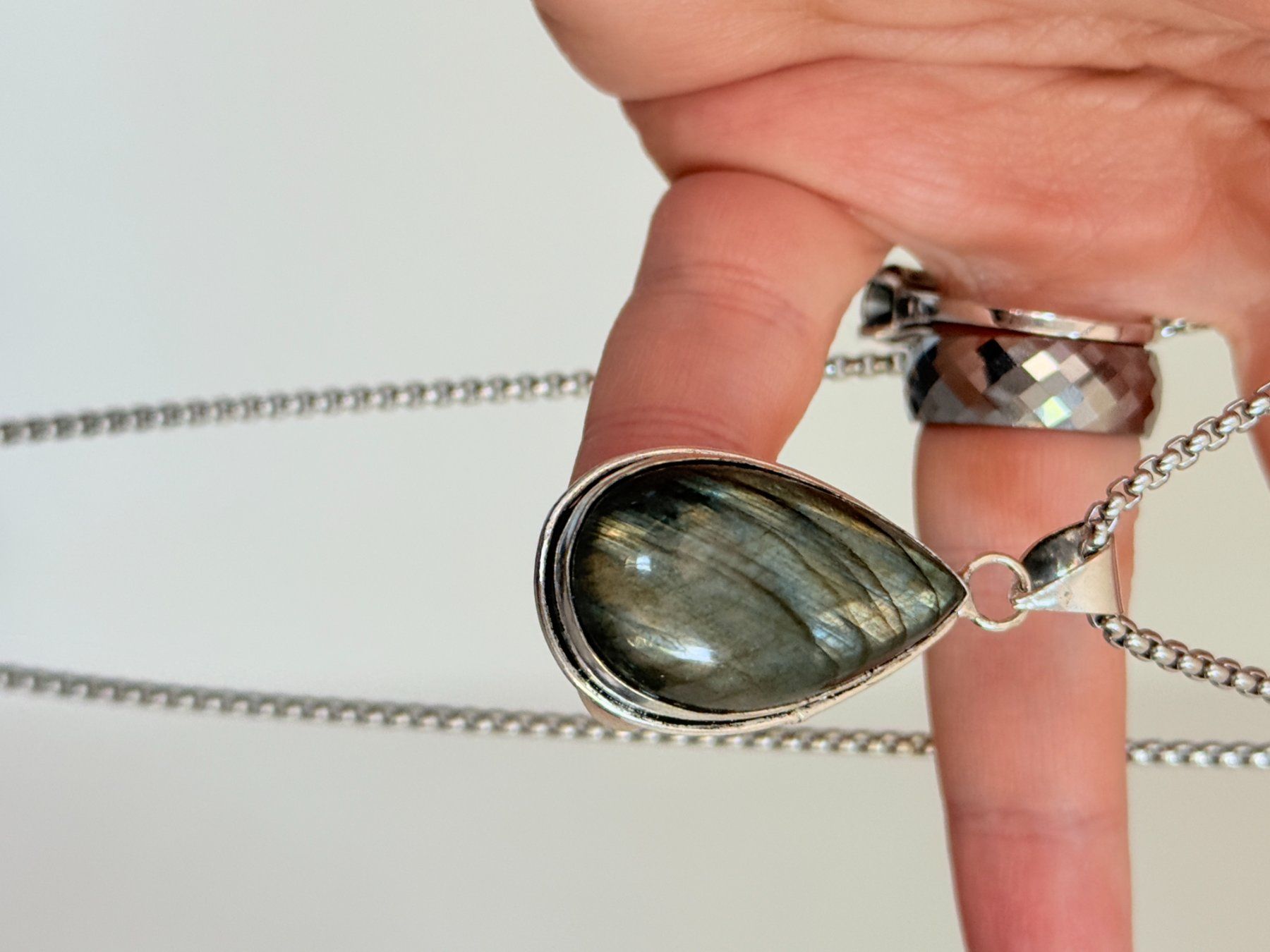 Catenine: Collier Labradorite, neuf, jamais porté! – Nuovo e nell'imballaggio originale da Genève venduto da AWWA 6