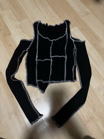 Top Schwarz Grunge Gr. S
