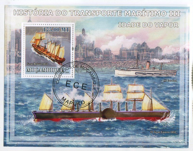 Tous les timbres: Block "Schiffe". Mosambik – Neuf avec emballage d'origine à Basel par Butsch5