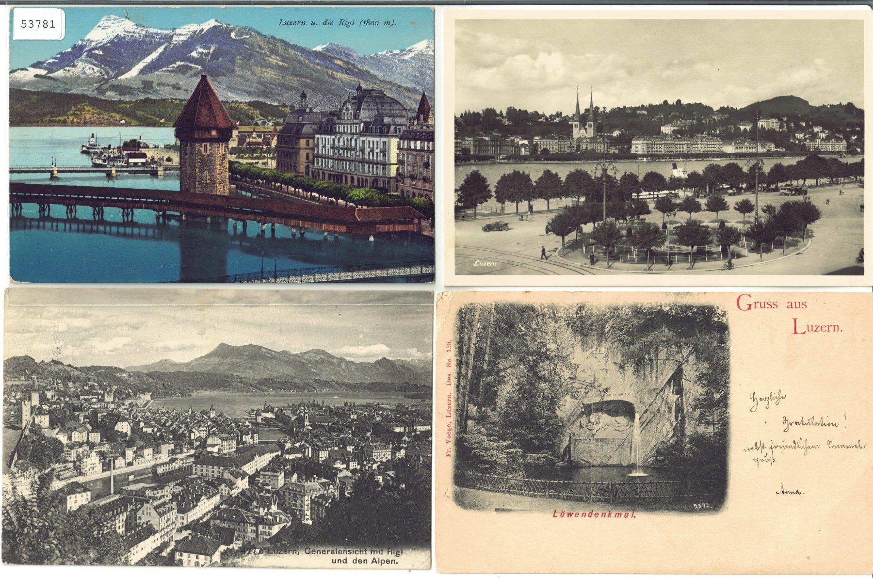 Cartoline postali: 4 AK - Luzern – Usato da Ettingen venduto da Kartenplanet