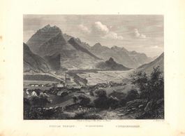 Scuol Schuls Stahlstich von Huber