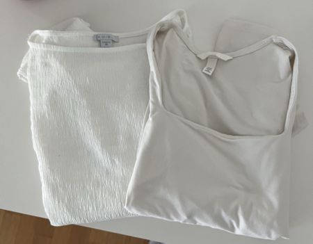 Amisu & H&M longsleeve Shirt-Set, XS, weiss