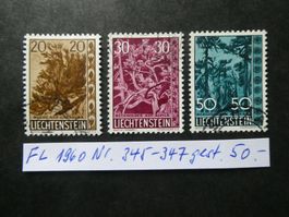 FL 1960 Nr. 345-347 gestempelt