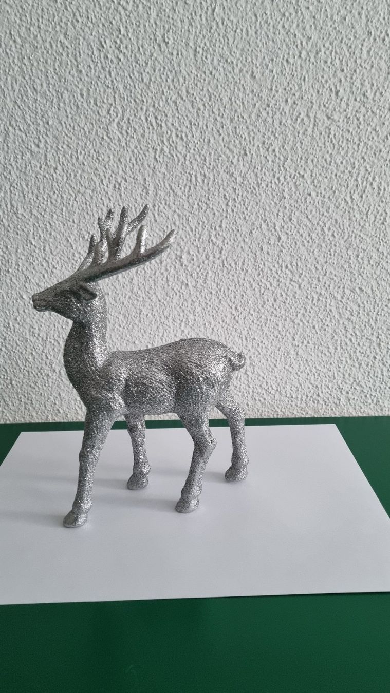 Tutte le decorazioni: Weihnachtsdeko Hirsch silberfarbig – Nuovo (secondo la descrizione) da Zofingen venduto da Felpa 1