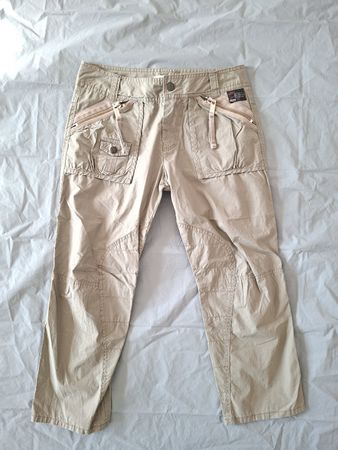 Pantalon Diesel beige taille 27 détails zippés