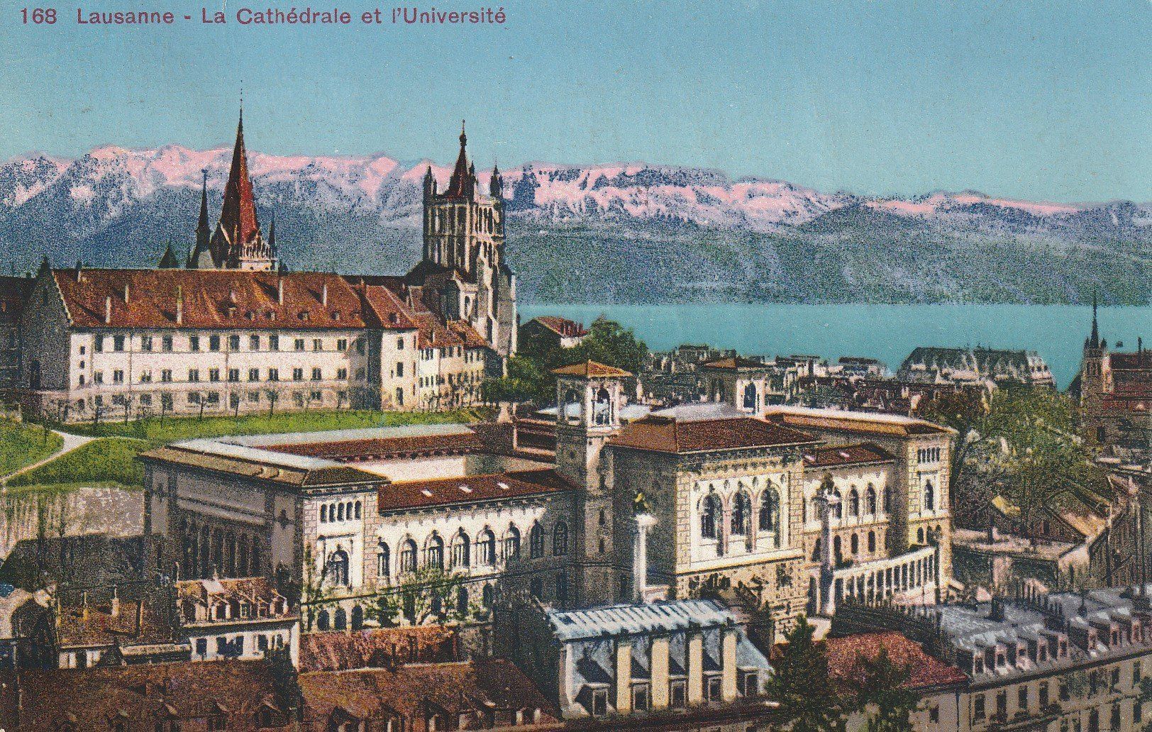 Ansichtskarten: AK Lausanne gel. 9.4.1928 – Gebraucht aus Fribourg von schnalla92