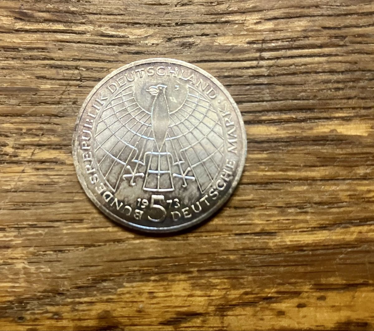 Tutti le monete: Pièce 5 Deutsche Mark 1973 Copernic état correct – Usato da Puidoux venduto da lemacos