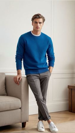 pull bleu taille M marque CASUAL FRIDAY pour homme
