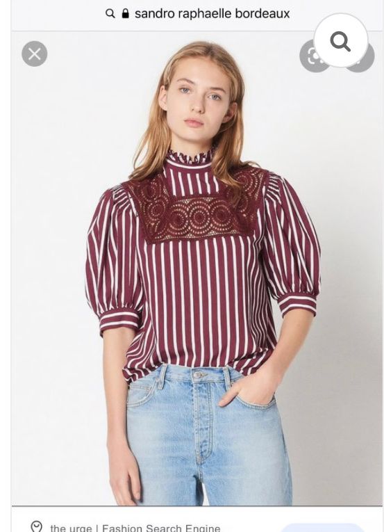 Sandro Camicette: NEW Sandro 85% VISCOSE Blouse, Size 1 – Nuovo (secondo la descrizione) da Zürich venduto da SandroMaje