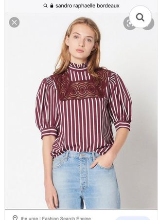 NEW Sandro 85% VISCOSE Blouse, Size 1