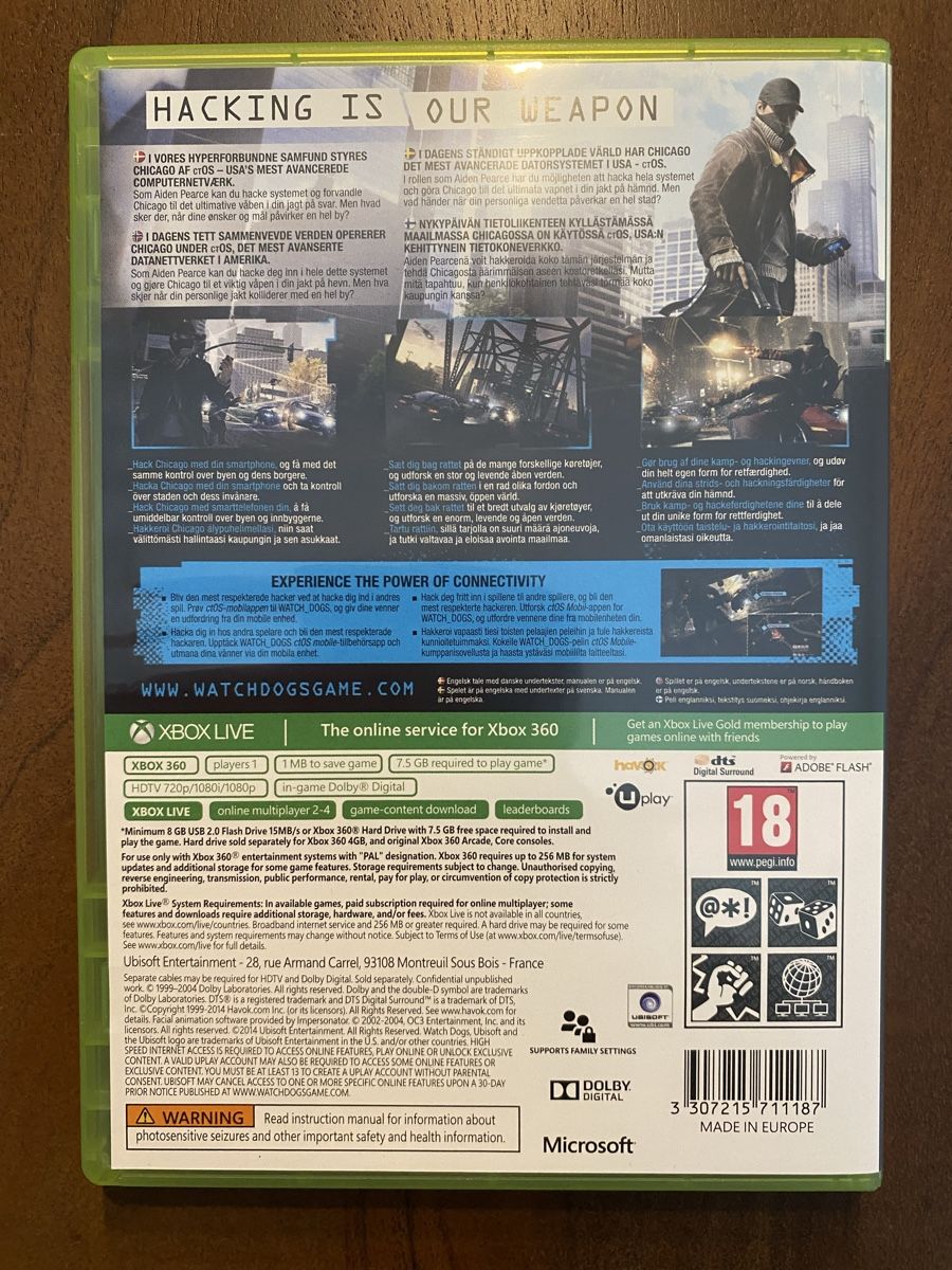 Microsoft Spiele: Watch Dogs für Xbox 360 – Gebraucht aus Thunstetten von Virus_33 2