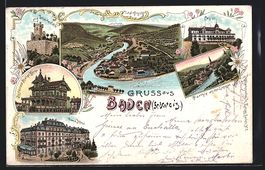 Litho Baden, Grand Hotel, Restaurant Cha