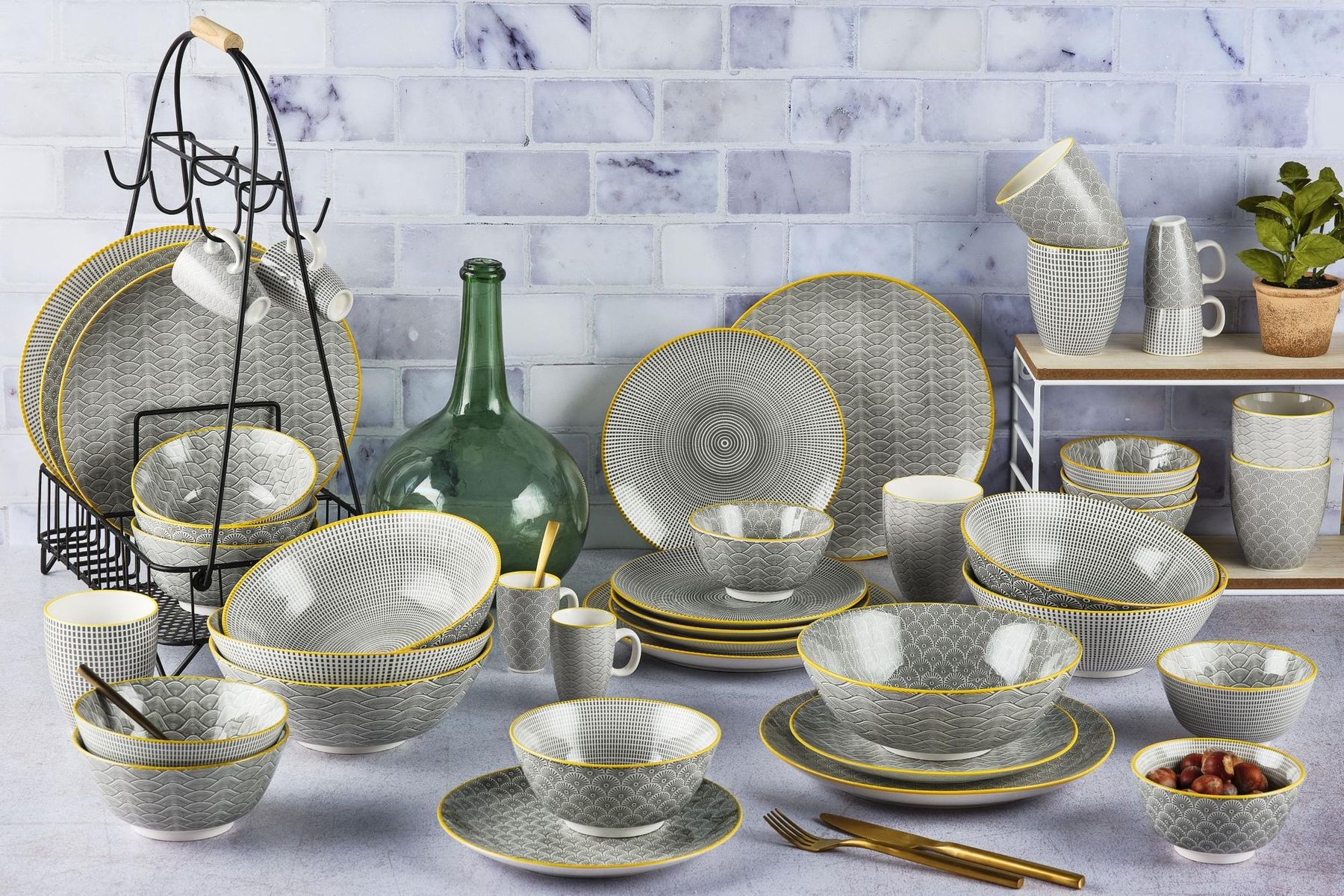 Services de table: Teller-Set PATTERN Ø21cm – Neuf avec emballage d'origine à Bremgarten AG par simpliCH 4