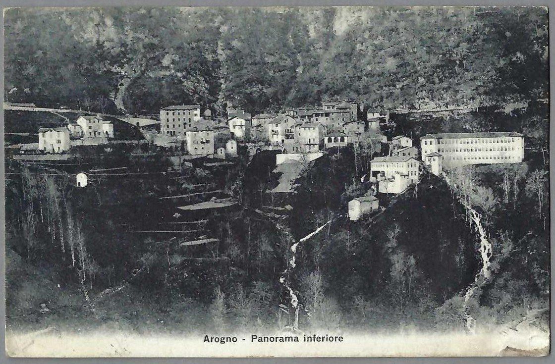 Cartoline postali: 1911, AROGNO,  PANORAMA INFERIORE – Usato da Pura venduto da ulisse1957