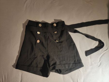 Short noir taille haute taille S