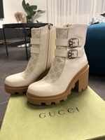 Gucci GG Supreme Ankle Ankle Accent Stiefeletten Weiß Damen