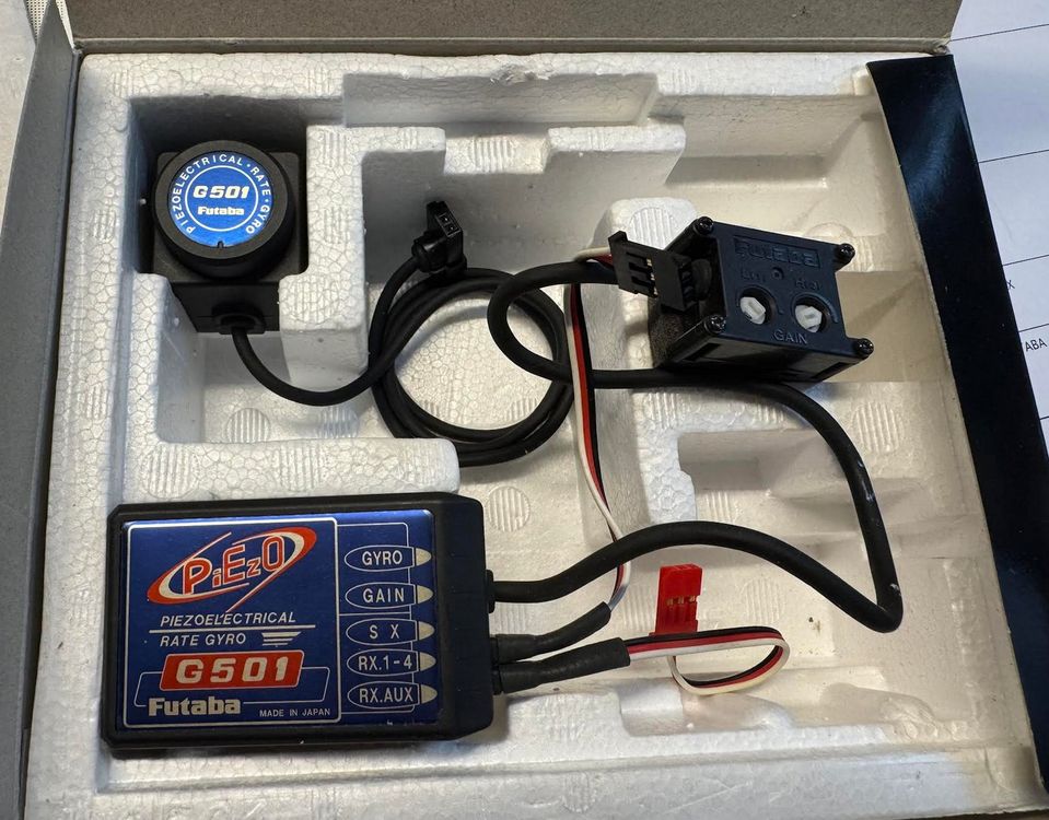 Futaba gyro G501 Piezoelectric RATE GYRO Vintage With Manual (Neu und ...