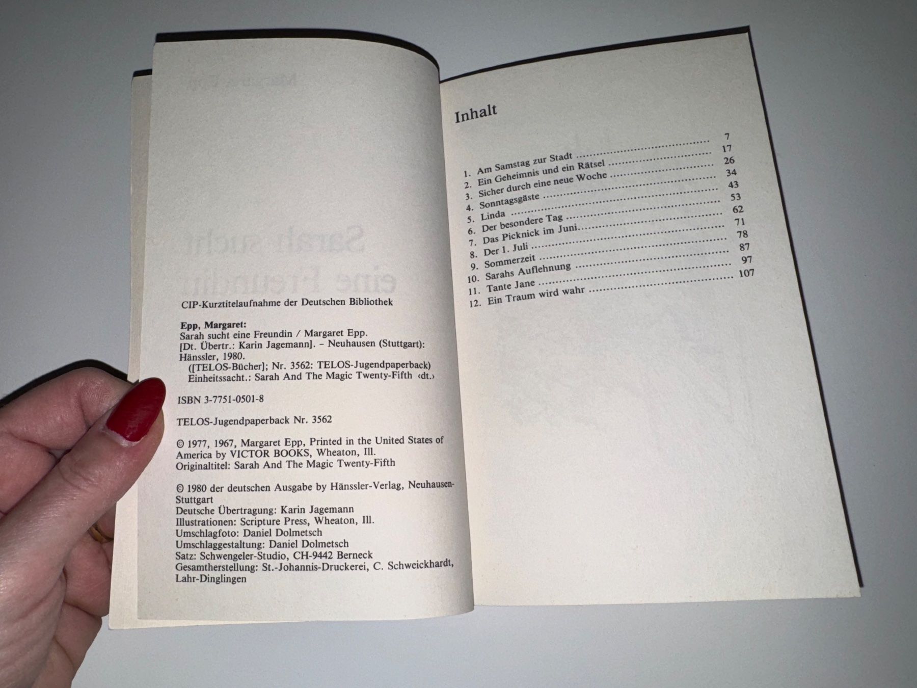 Libri: BUCH: Margaret Epp, Sarah sucht eine Freundin – Usato da Grosswangen venduto da Kleine.Knoepfe 2