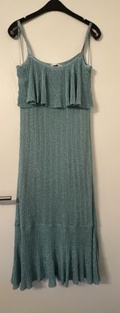 Abito verde smeraldo brillantinato Zara
