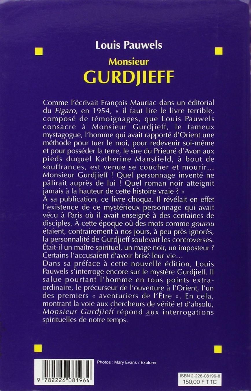 Libri: Monsieur Gurdjieff – Usato da Neuchâtel venduto da Dualseele 1