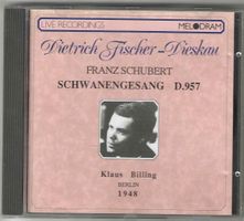 Schubert/Dietrich-Fischer Dieskau-Schwanengesang D.957