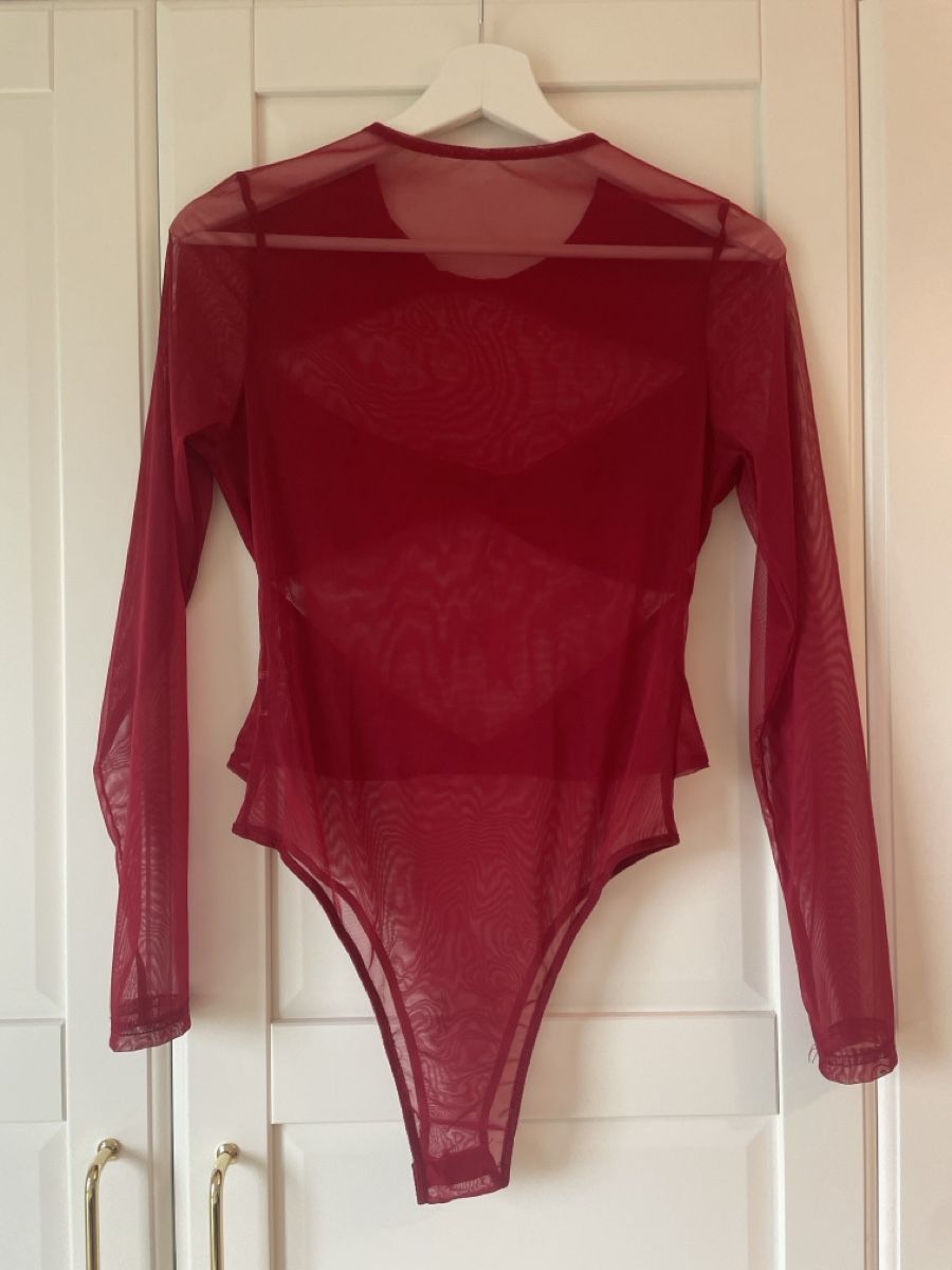 Top: Bordeaux roter, durchsichtiger Body, Gr. S – Nuovo (secondo la descrizione) da Sissach venduto da nelimas 3