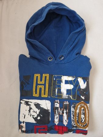Kinder-Kapuzenpullover, blau, Grösse 146/152