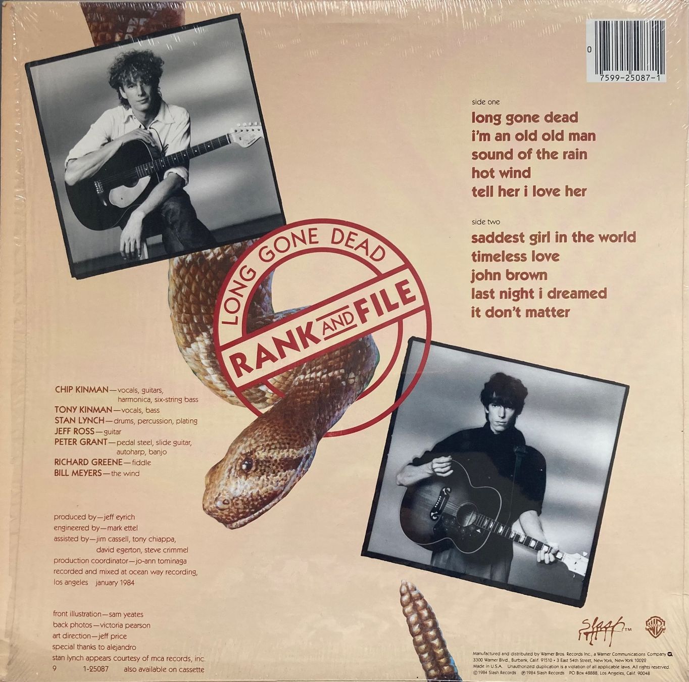 Dischi in vinile: RANK AND FILE - LONG GONE DEAD – Usato da Poliez-Pittet venduto da Newtown-Records 1