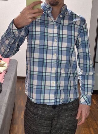 Lässiges Hemd, Gr. 164, blau-weiss kariert - Top Zustand!