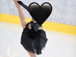 Robe patinage artistique noire taille M - Neuve