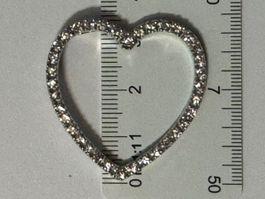 Collier Anhänger Silber rhodiniert mit Zirkonia / UVP 150.-