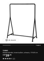 Kleiderständer TURBO schwarz Innen Aussen 117x59cm