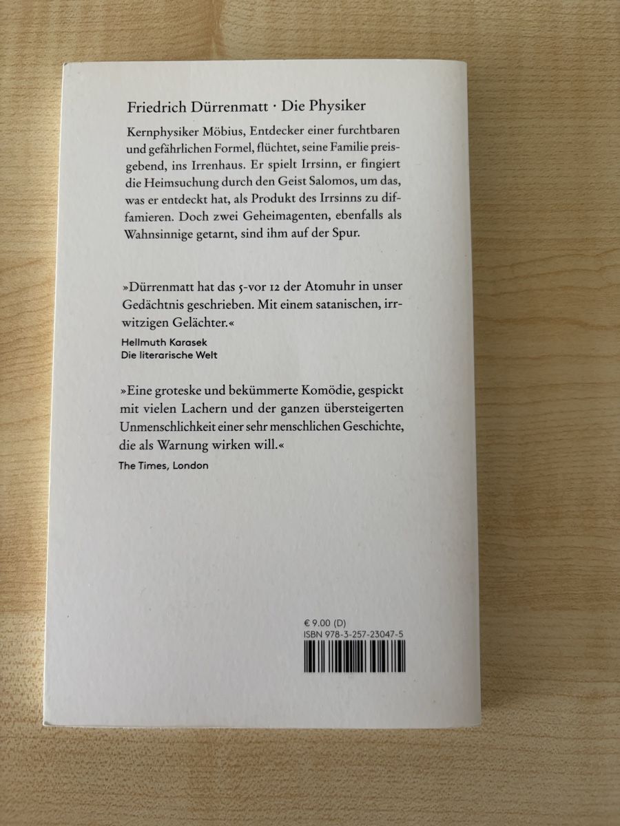 Bücher: Die Physiker, Dürrenmatt – Gebraucht aus Fribourg von jer_p6kc 1