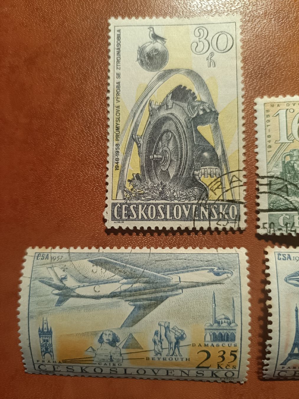 Tutti i francobolli: Alte Briefmarken, Tschechoslowakei, 4er Set, – Usato da Sargans venduto da Polifemo58 1