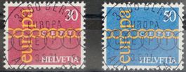 CH - Werbemarken - SBK Nr. 496+497 - ET Vollstempel
