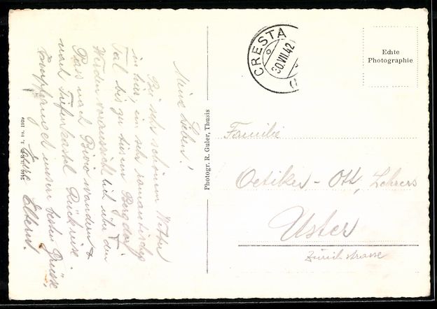Cartoline postali: AK Avers-Cresta, Ortsansicht mit Kirche – Usato da Berlin venduto da bartko-reher 1