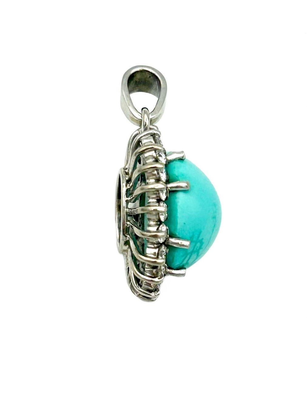 Ciondoli: Pendentif Or Blanc 18K  Turquoise et Diamants – Usato da Renens VD venduto da rom_v9jv 4