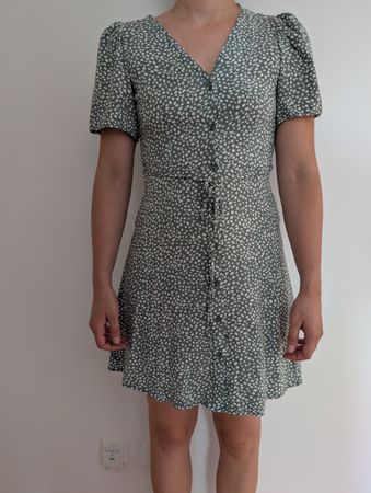 Robe courte imprimé pois manches courtes Taille XS neuf